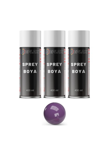 3 Adet Ral 4005 Leylak Mor Sprey Boya 400 Ml.