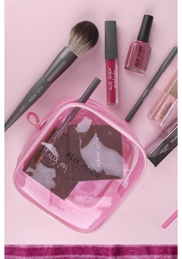 Alix Avien Pembe Mini Makyaj Çantası