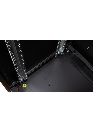 Lande Demonte 42u 600x600 Hyperline Dikili Tip Rack Kabinet Siyah Ön Cam Kapak / Tekerlekli
