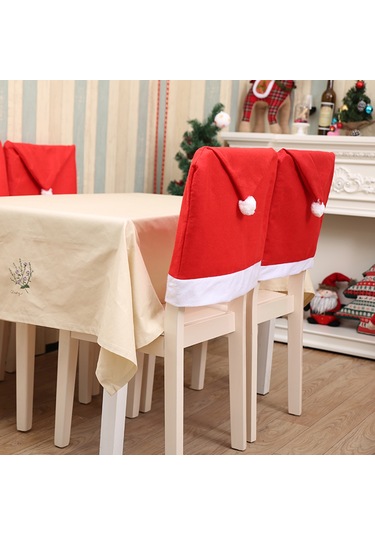 Qingmipy Noel Sandalye Kılıfı - 3d Kesimli Şık Kumaştan Yapılmış Parti Dekorasyonu Çok Renkli