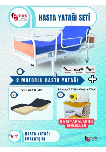 2 Motorlu Ekonomik Hasta Karyolası Ekonomik Set