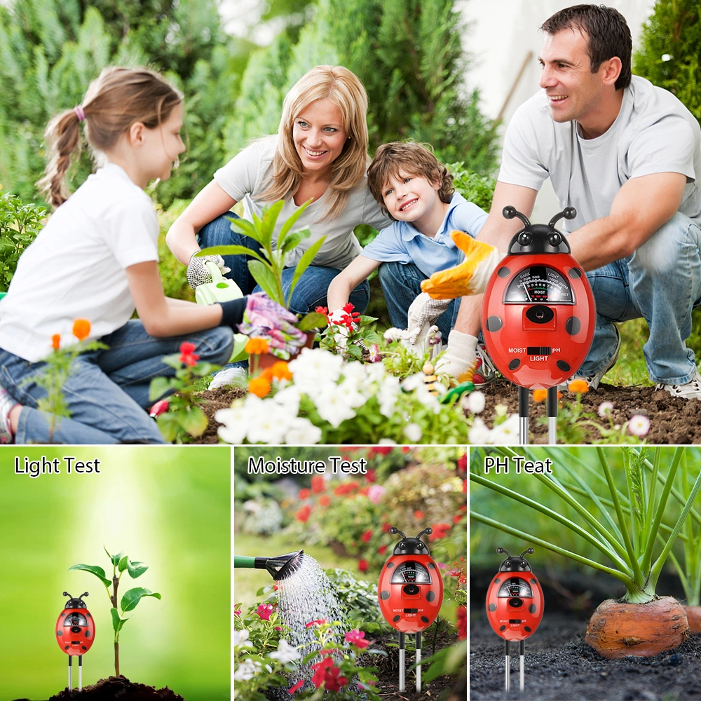 Neevoyu Bitki Toprak Analizi Aleti - Nem, Asitlik Ph 3.5-8 Ölçer - Böcek Şekli - Abs Malzeme - Pil Dahil Değil