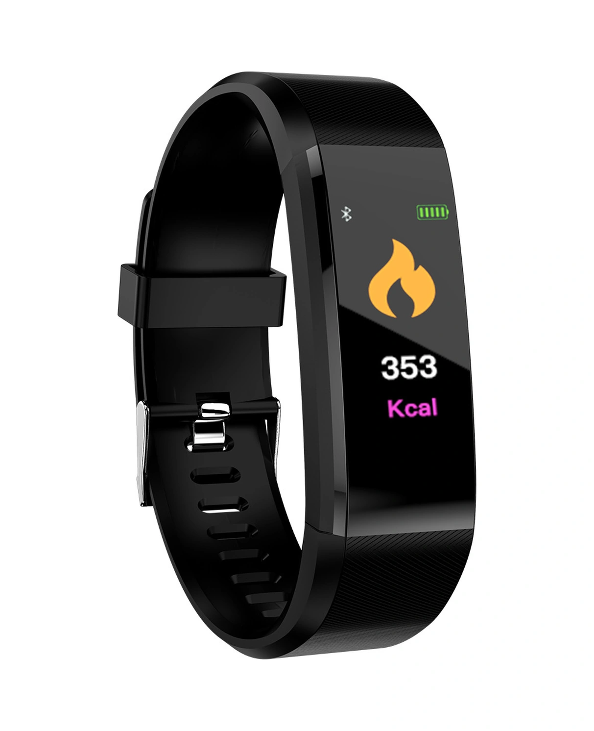 Xindoker 115plus Siyah Akıllı Spor Bileklik - Adım Sayıcı, Kalp Atımı, Kan Basıncı İzleme, Bluetooth Bildirimleri - Fitpro Arka Paneliyle Hediye Seçeneği Çok Renkli