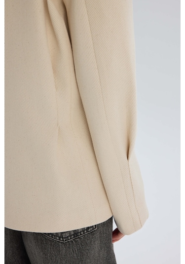 Mai Studios Nest Pile Detay Bej Blazer