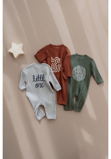 Oh La La Koala Little Chill Serisi 3'lü Baskılı Tulum Set Çok Renkli