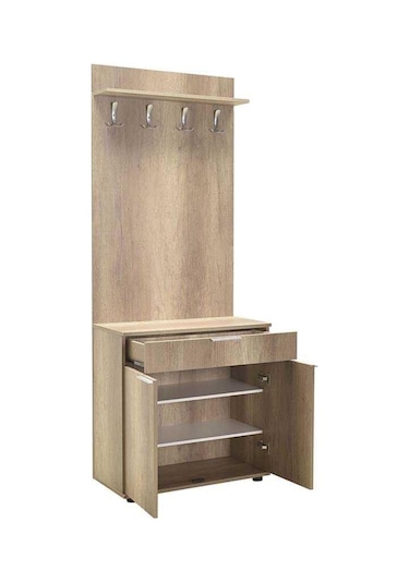 Adoremobilya Porto Iki Kapılı Çekmeceli Portmanto Ve Ayakkabı Dolabı - Tori