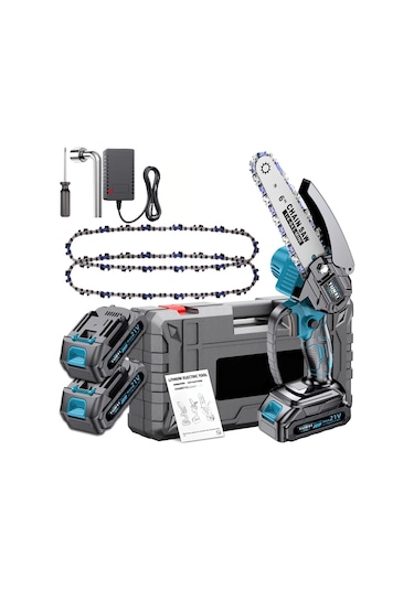 Besthome1 2 Pil Şarj Kablolu Kablosuz Mini Ağaç Testere Hafif Bahçe Budama