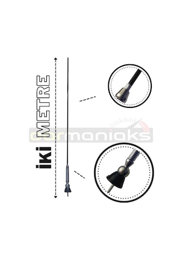 Trabzon Yaylı Anten Magnum Anten 2 Metre Siyah