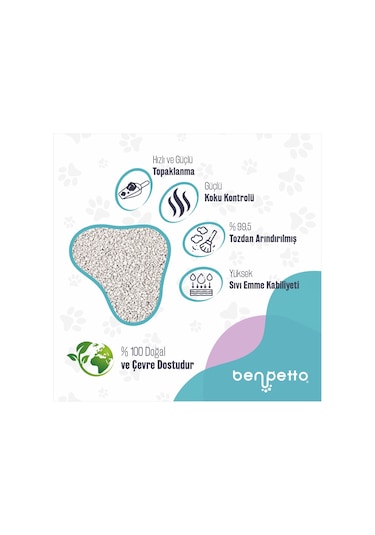 Benpetto BB250 Bebek Pudrası Parfümlü Kedi Kumu 2 x 10 L