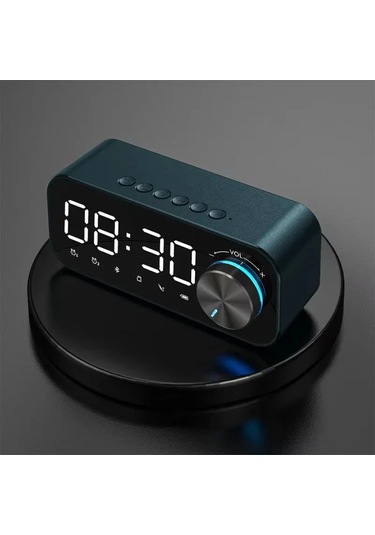 Mp3 Çalar Saat, Fm Radyo Ve Çok Fonksiyonlu Müzik Çalar Kablosuz Bluetooth Black