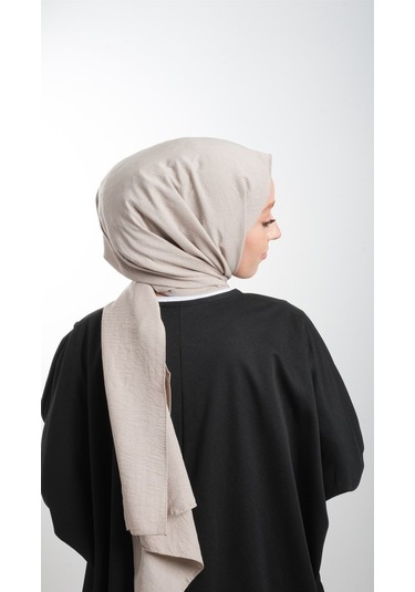 Hürrem Bone 202105_46 Pamuk Düz Klasik Caz Şal Taş Rengi