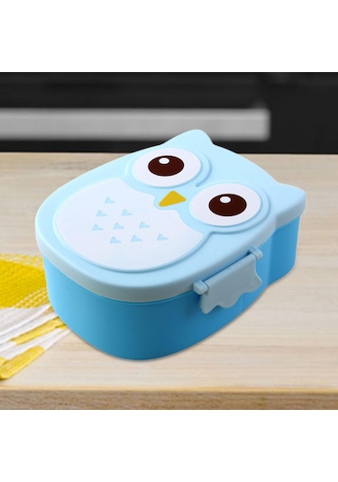 Suntek Baykuş Öğle Yemeği Kutusu Aperatifler Için Meyve Mavi Mavi