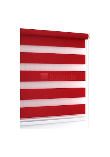 Buperde Kırmızı Eko Zebra Stor Perde