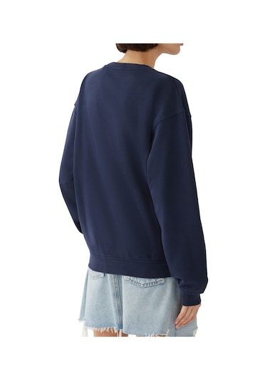 Frame Ritz Unisex Tonal Logo Crewneck - Koyu Mavi