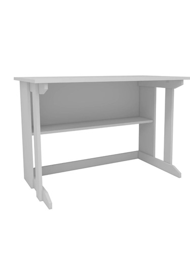 Reyo Home Enda Pillar Kütüphaneli Çalışma Masası 100x56cm Beyaz