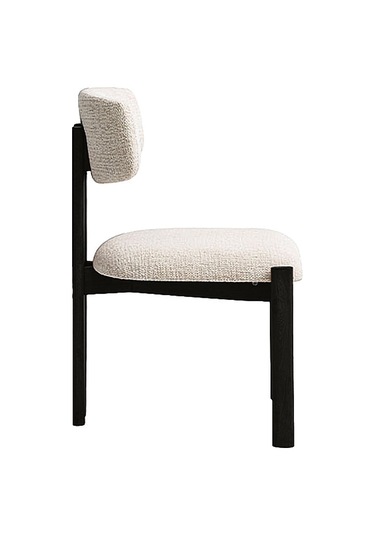 Espoo İskandinav Ahşap Bohem Sandalye Siyah - Beyaz