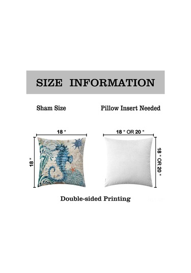 Monyee Deniz Stili Su Geçirmez Dış Mekan Yastık Kılıfı - Ev Dekorasyonuna Klasik Güzellik Ve Deniz Rengi Katın Diğer