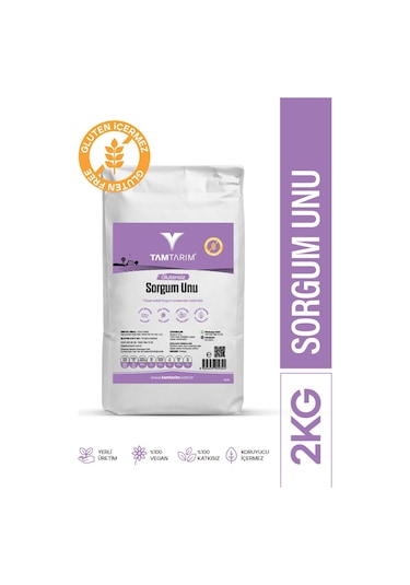 Tam Tarım Glutensiz Sorgum Unu 2 KG