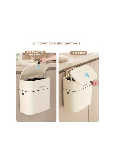 Yaratıcı Duvara Monte Asılı Çöp Kovası Mutfak Dolap Kapağı Kapaklı Mutfak Çöp Kovaları Çöp Kovası Ev Diğer