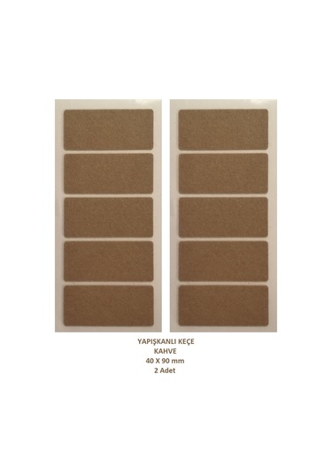 Zemin Koruyucu, 40x90 mm Keçe, Kahve (2 Adet)