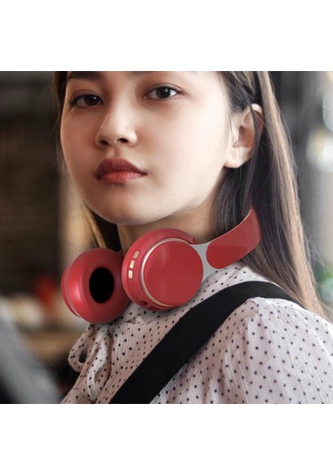 Kablosuz Bluetooth Kulaklık Katlanır Teleskopik Ağır Bas Stereo Kart Hareket Bilgisayar Kulaklığı