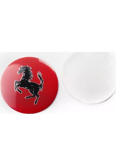 FERRARİ  LOGOLU 56 MM JANT GÖBEK  STICKER