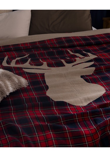 Madame Coco Valensole King Size %100 Pamuk Yatak Örtüsü - Kırmızı Kırmızı