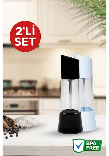 Nandy Home 2'li Set Seramik Lux Tuz Ve Biber Değirmeni