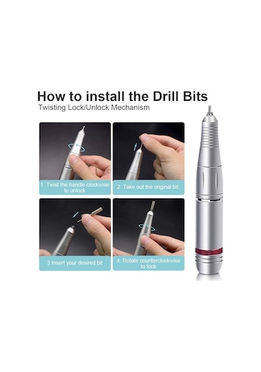 Jialan 45000rpm Elektrikli Tırnak Matkap Makinesi Çivi İçin