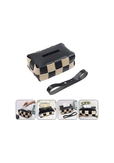 Deri Mendil Kutusu Kapağı Mendil Kutusu Tutucu Pompalı Kağıt Tutucu Ev Ofis Araba İçin