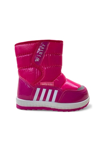 077 Bebek İçi Kürklü Kar Botu Fuşya