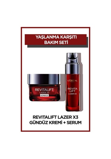 L'Oreal Paris  Revitalift Lazer X3 Serum ve Gündüz Krem Seti