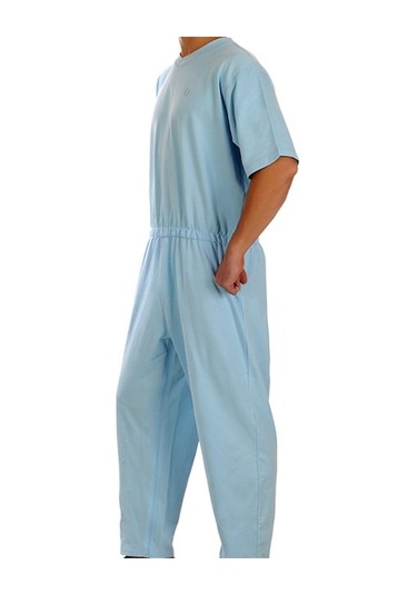 Medtex EH-30F Sırt-Bacak Fermuarlı Alzheimer Erkek Hasta Tulumu M