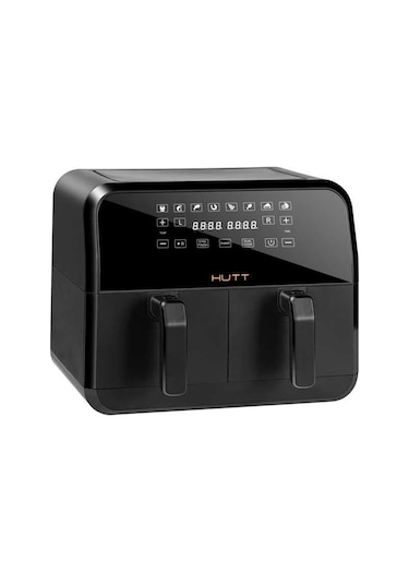 Hutt D8 Çift Hazneli Air Fryer Yağsız Fritöz (4+4) 8 LT Dokunmatik Ekran (Distribütör Garantili)