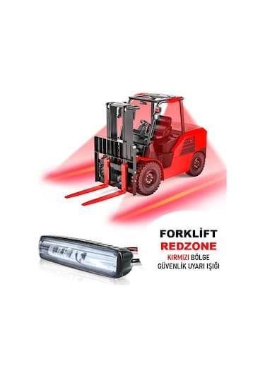 Forklift Redzone 10-80V Kırmızı Bölge Güvenlik Işığı 6