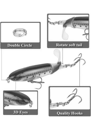 Reedark Deniz Ve Tatlı Su İçin 10cm 13g Sarı Renkli Uçan Spiral Kanatlı Yabancı Yem, Uzun Atışlı Tractor Lova