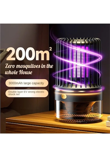 Jialan Uv Bug Işık Usb Şarj Edilebilir Elektrikli Fly Tuzak İç