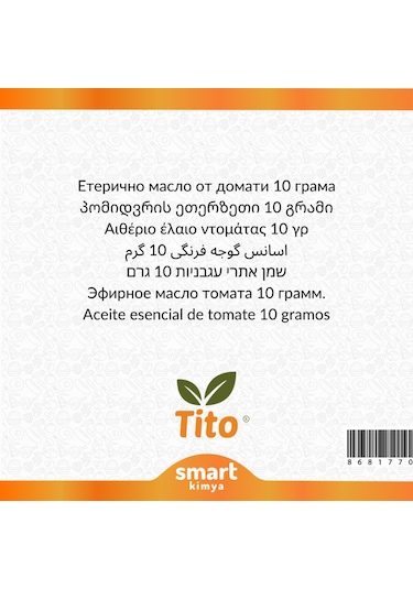 Tito Domates Uçucu Yağı Lycopersicon Esculentum 10 G