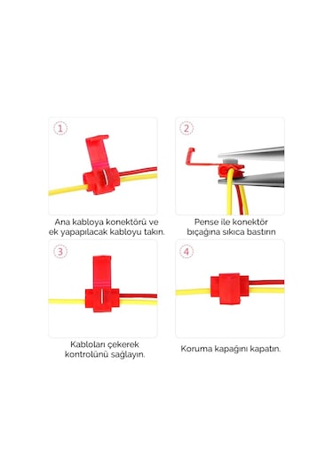 Gwest - Gp-1 Hızlı Kablo Ekleme Parçası 20-40-60-80-100 Adet