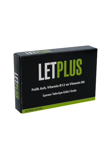Letplus Folik Asit + Vitamin B12 + Vitamin B6 İçeren Takviye Edici Gıda 90 Tablet