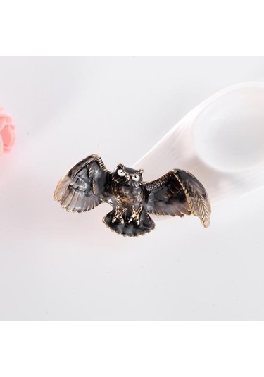 Moda Vintage Kadın Baykuş Şekli Uçan Takı Broş Pin Elbise Aksesuarı Hediye Çok Renkli
