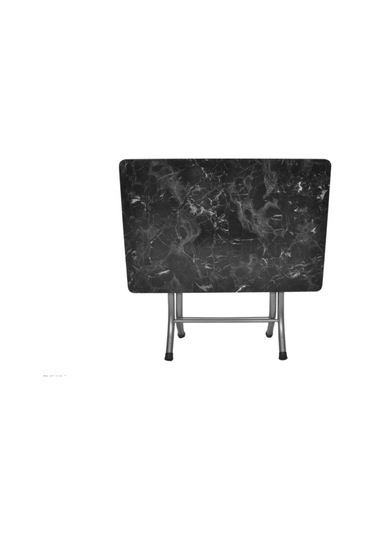 Siyah Mermer Desenli Katlanabilir Masa 60 90 Diğer