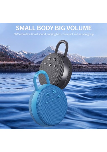 Geeroyoo S77 Dış Mekan Bluetooth Hoparlörü - Ipx7 Su Geçirmez, 1800mah Pil, Bluetooth 5.0, Güçlü Bas, Taşınabilir Siyah Ses Cihazı