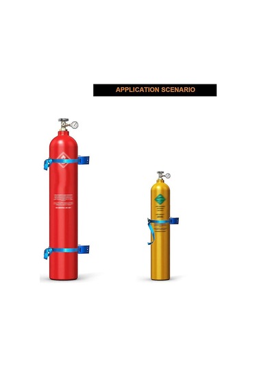 Silindir Monteli Braket Gaz Silindiri Braketi Dayanıklı Abs Gaz Silindiri Tutucu Karavan Karavan İçin, Mavi Yeni