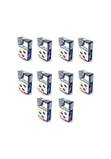 Mas 310 Renkli Raptiye Pvc Kaplı 10 Adet