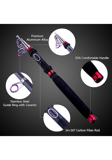 1 Adet Goture Teleskopik Olta 2,1 M/7 Ft