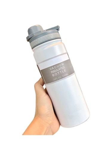 Lixiaqu01 530 Ml Tyeso Termos Paslanmaz Çelik Termos Yalıtımlı Beyaz