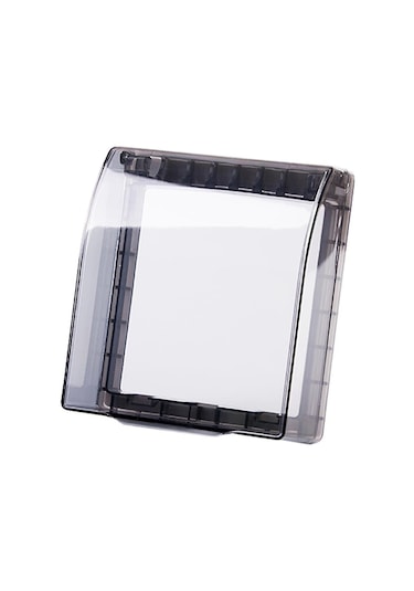 Konesam 86 Tipi Duvar Soketi Kutu Koruması - Su Geçirmez Abs Malzeme, Mutfak/banyo Uygun, Otomatik 90 Derece Açılış-kapanış