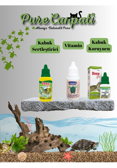 Purecanpati Kaplumbağa Bakım Seti Amore Vitamin, Su Düzenleyici