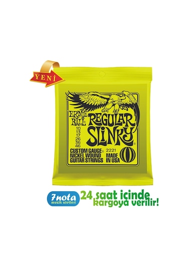 Ernie Ball P02221 10-46 Elektro Gitar Teli Regular Slinky Nickel